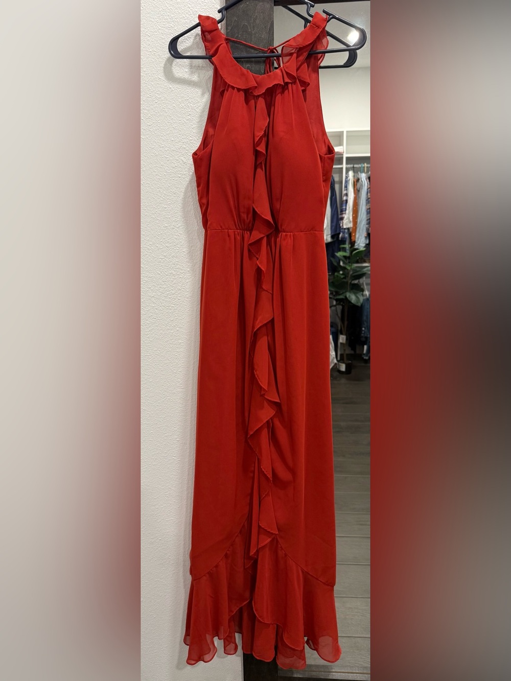 Women’s Azazie bridesmaids dress. Color Rust. Size 8. No alterations.